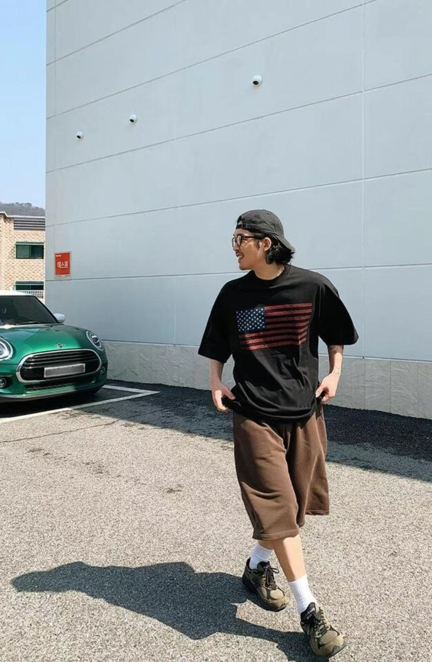 American Flag Graphic Tee