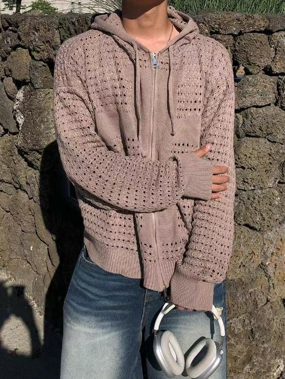 Crochet Zip-Up Jacket