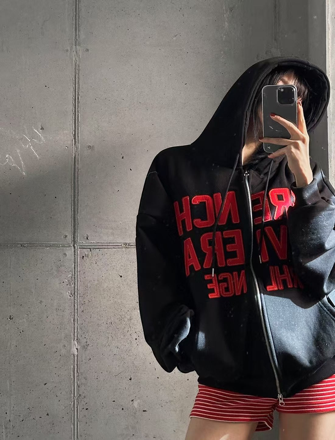 Embroidered Hooded Jacket