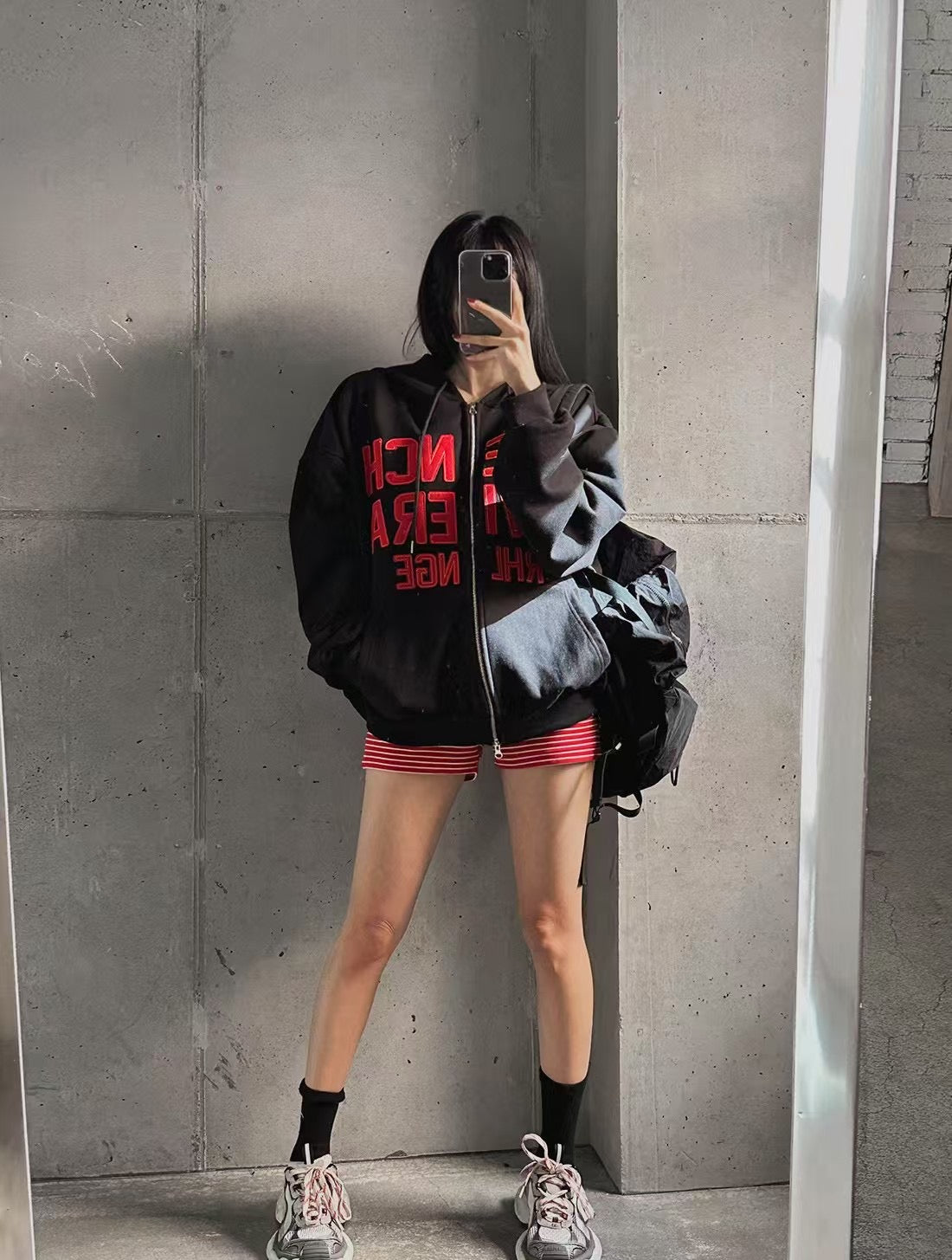 Embroidered Hooded Jacket