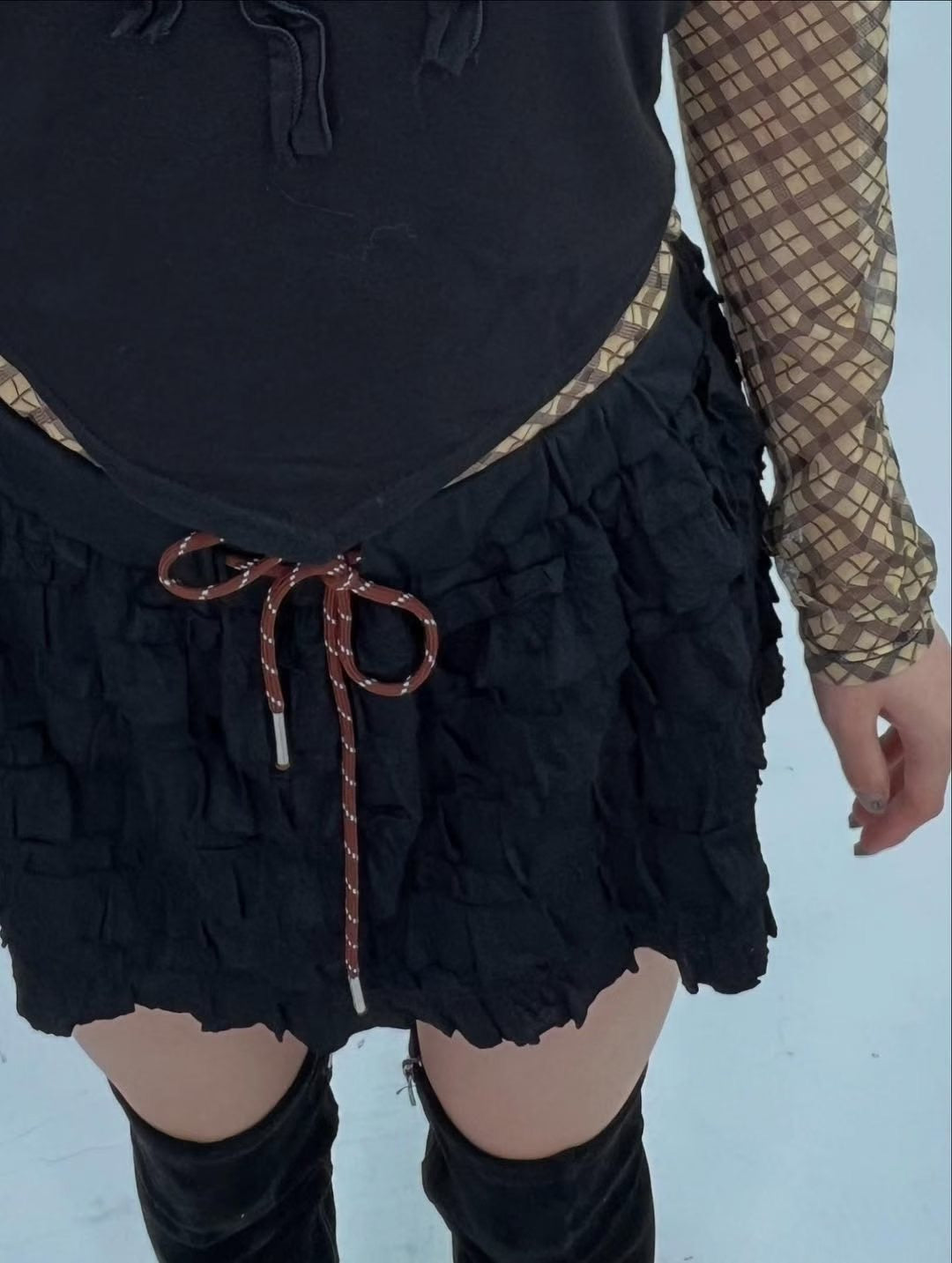 Pleated Mini Skirt