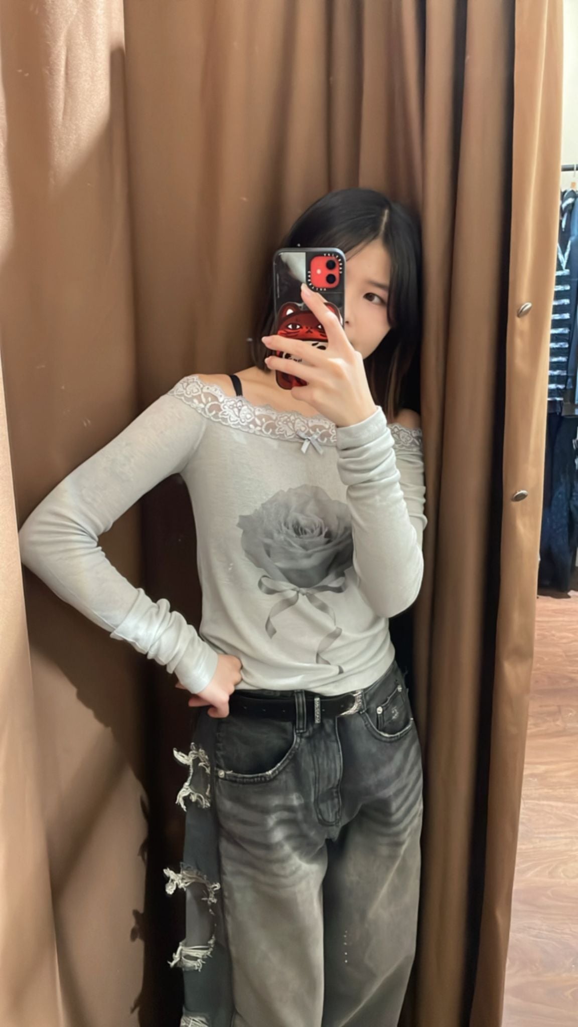 ROSE off-the-shoulder top