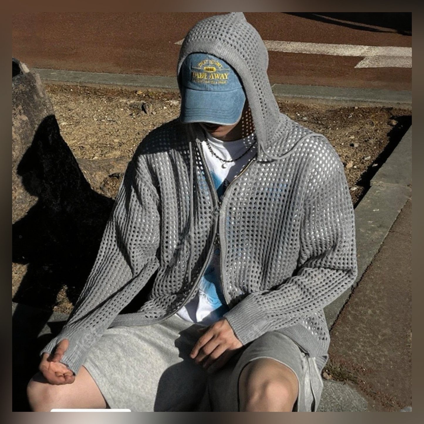 Unisex Cut-Out Hooded Jacket