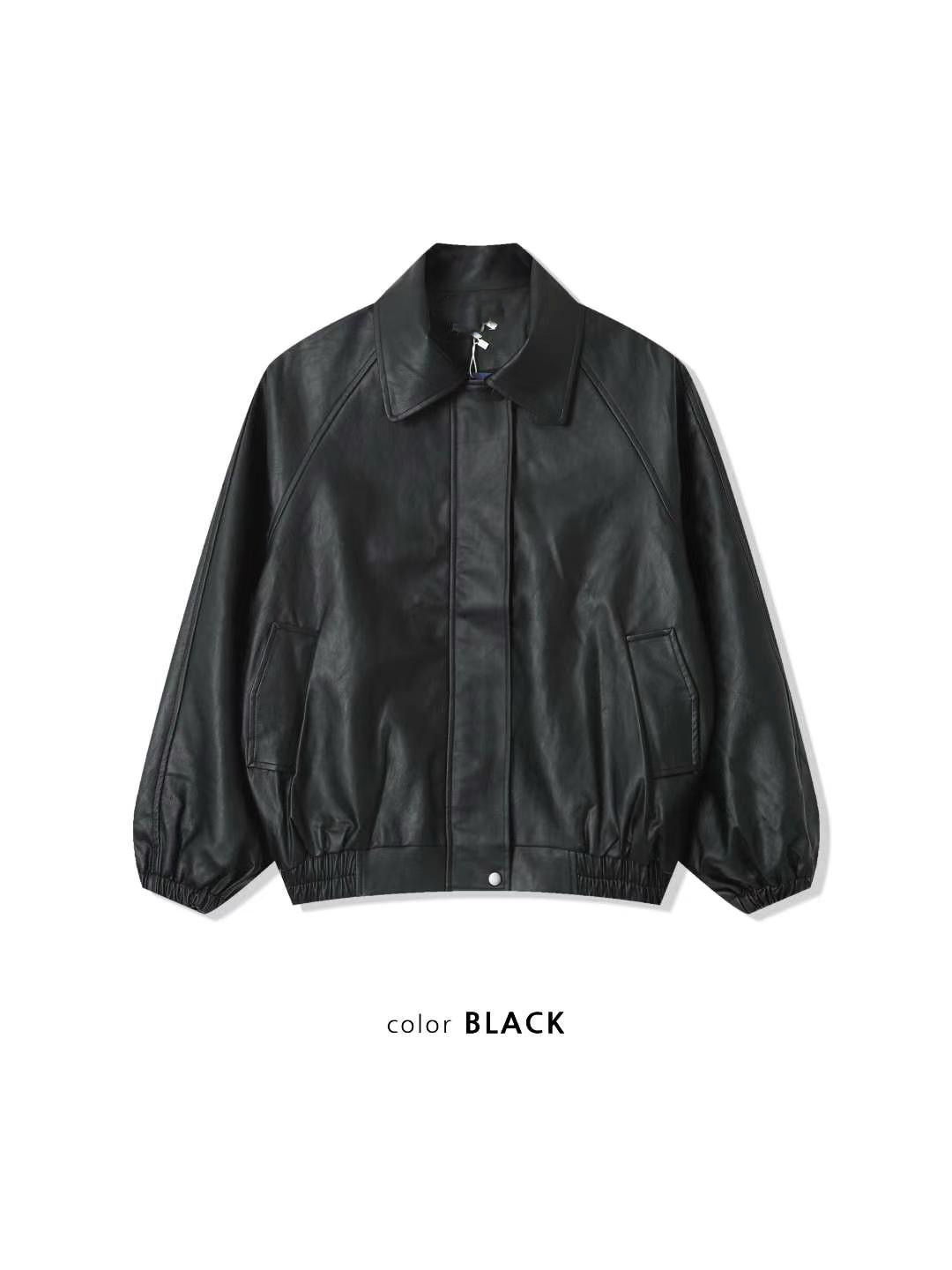 UNISEX Leather Bomber Jacket