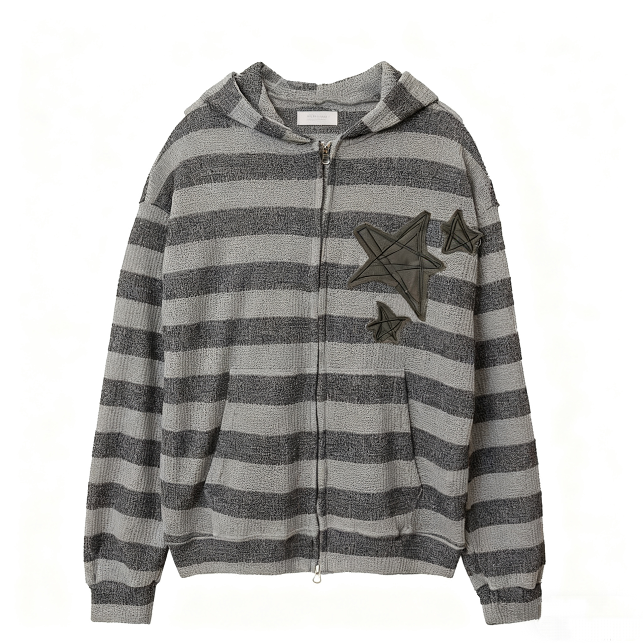 Striped Hooded Knit Jacket