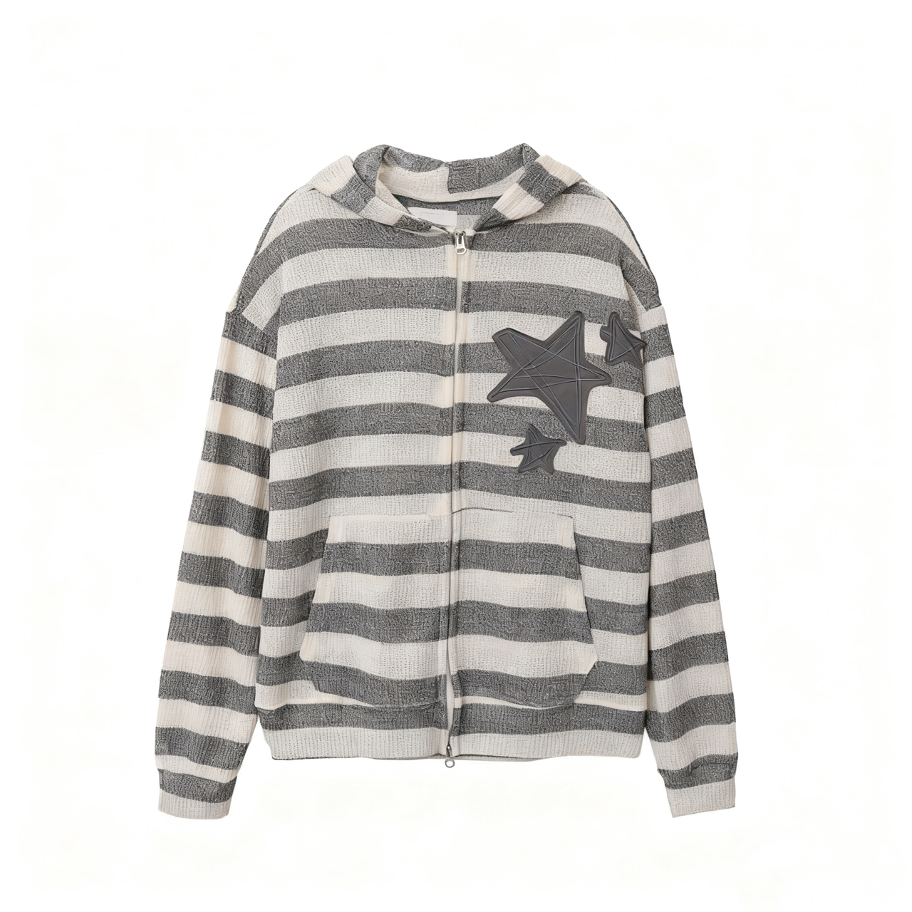 Striped Hooded Knit Jacket