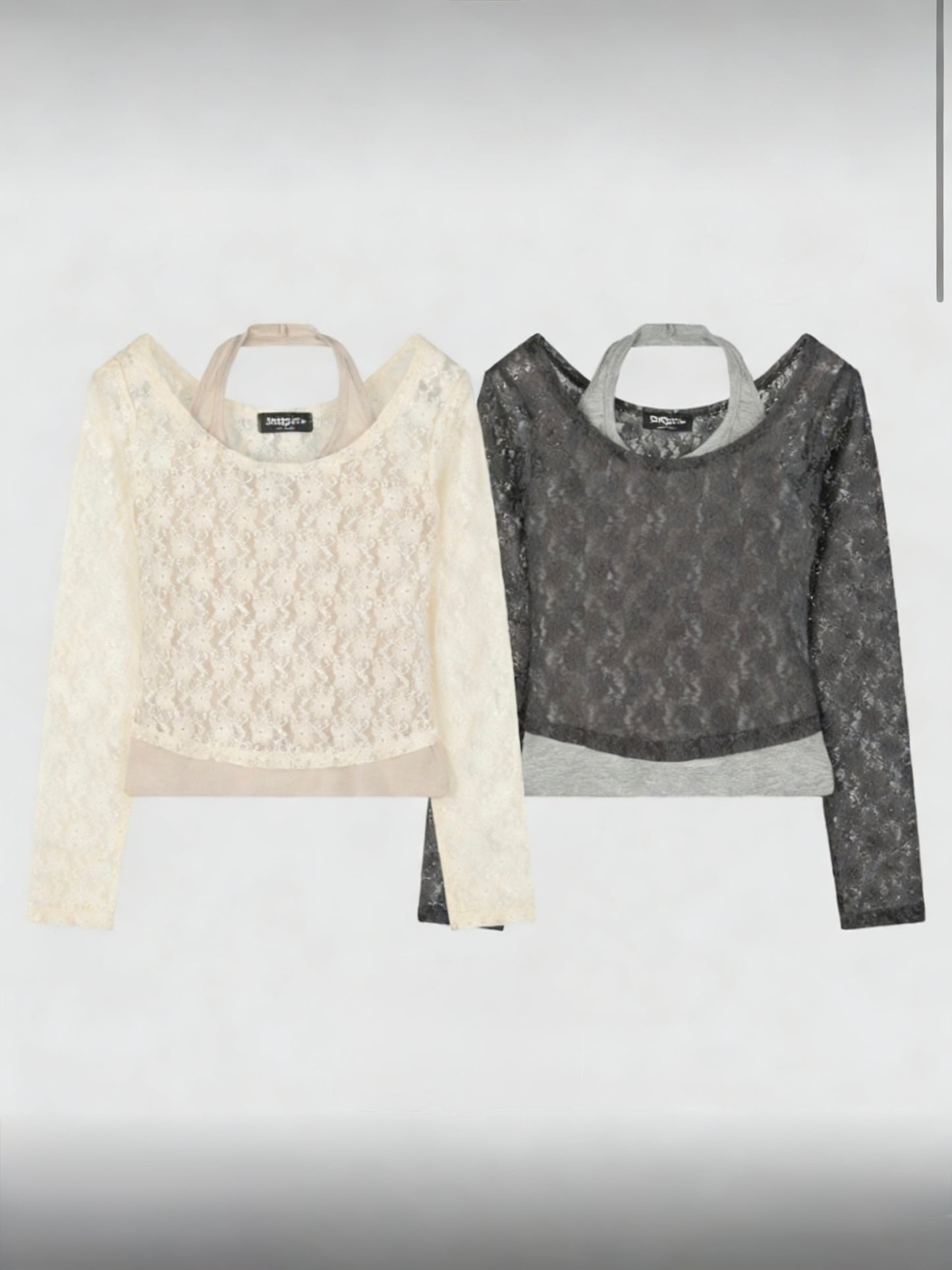 layered floral lace top