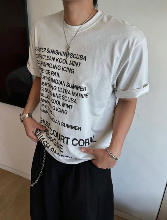 Text Print Cropped T-Shirt