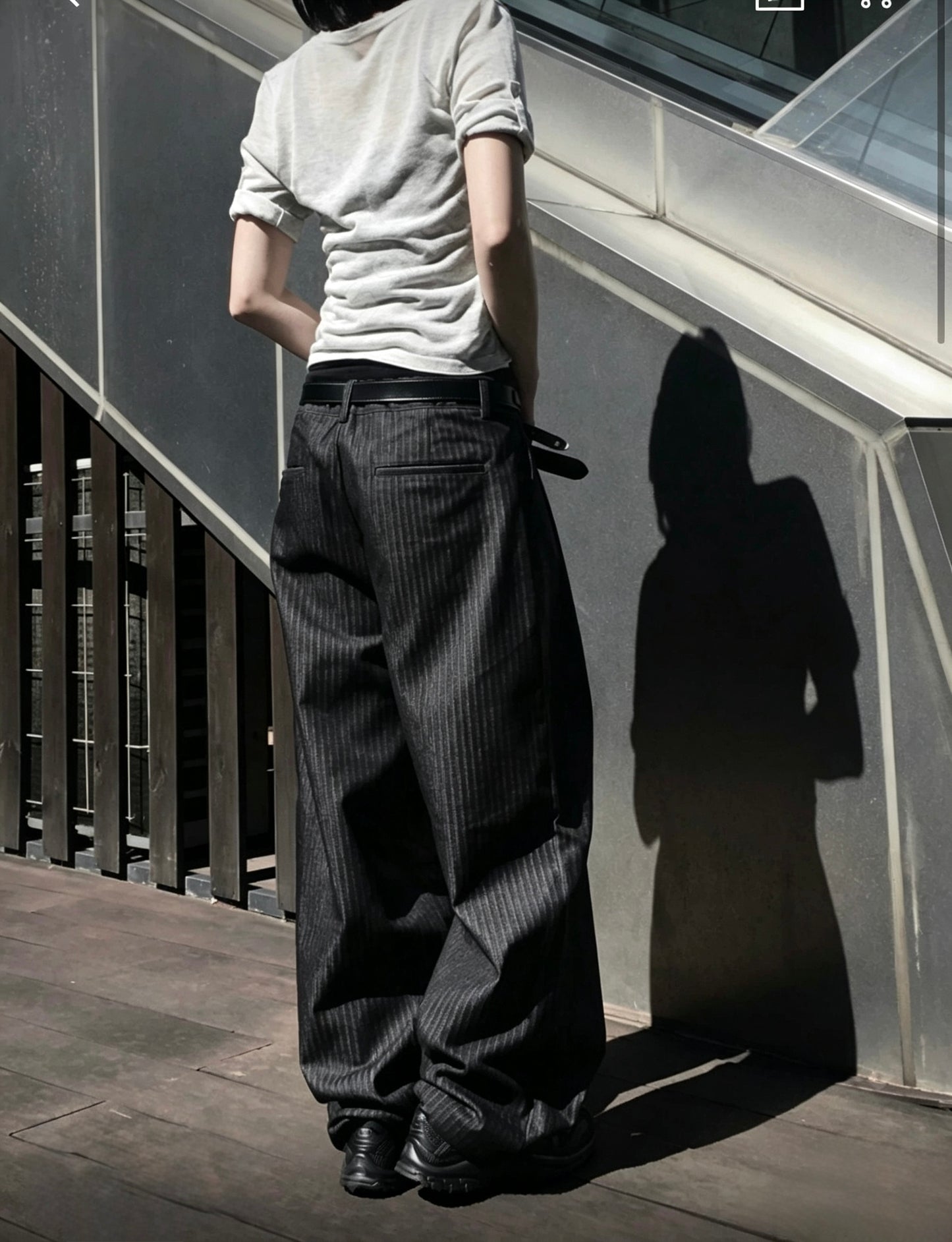 Herringbone Wide Jeans