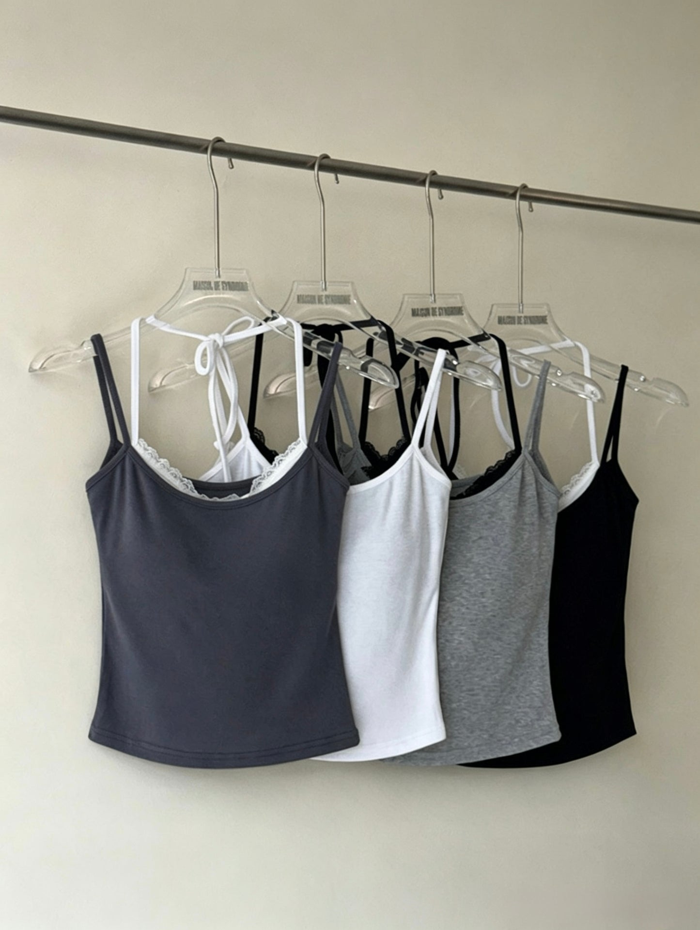 Duo-Tone Lace Rib Tank