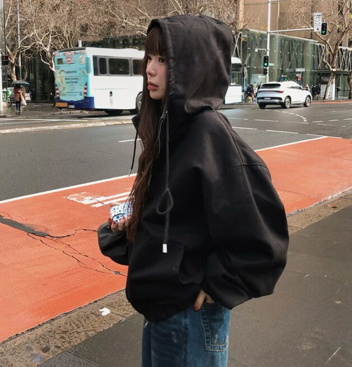 雙面迷彩連帽拉外套