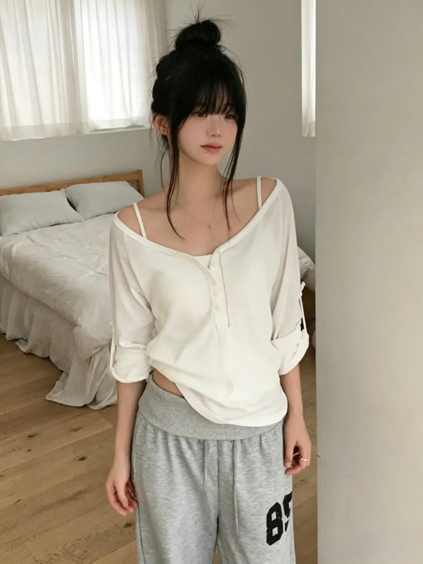Tie Front V-Neck Tee