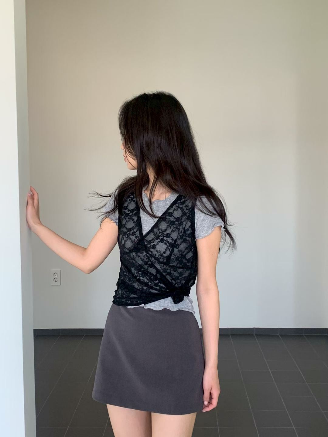 Lace Sleeveless V-Neck Top