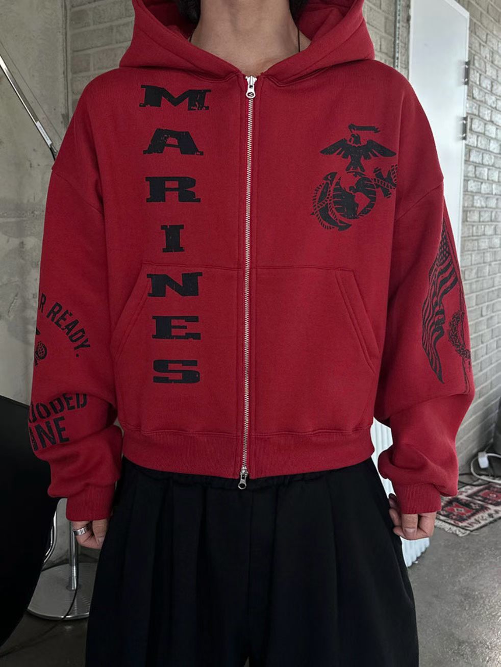 MARINES Zip Hoodie