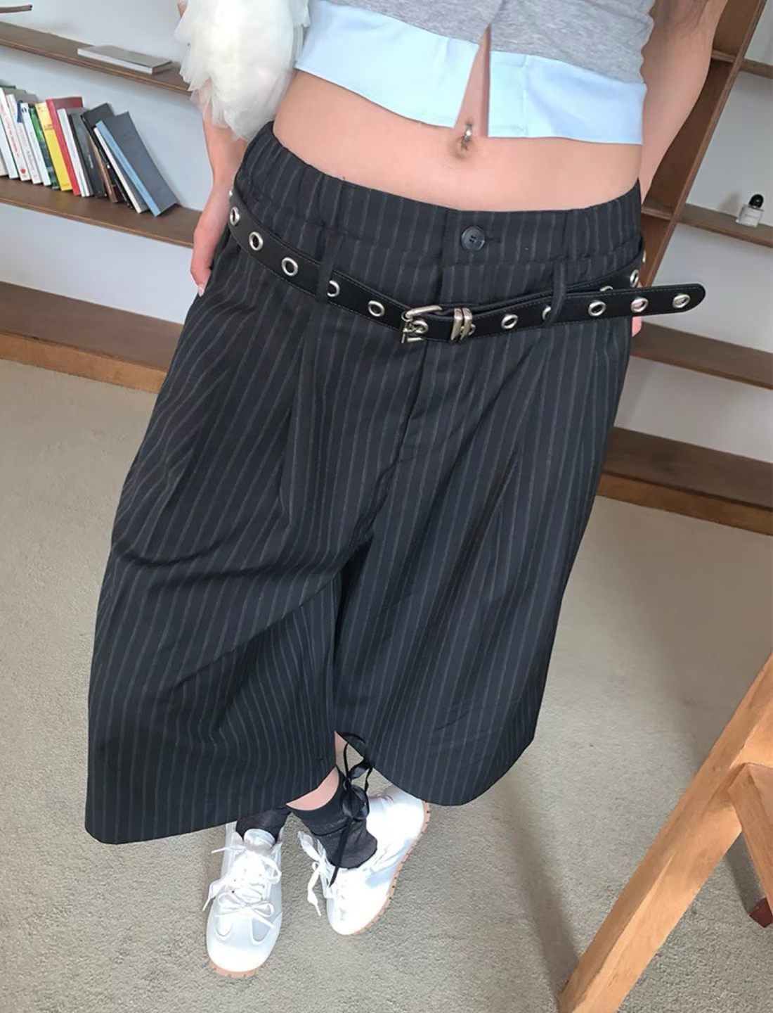 Striped Bermuda Suit Shorts