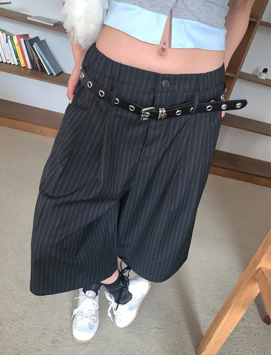 Striped Bermuda Suit Shorts