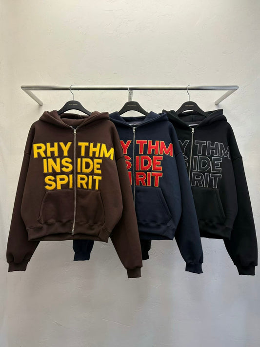 Cropped Zip-up Hoodie