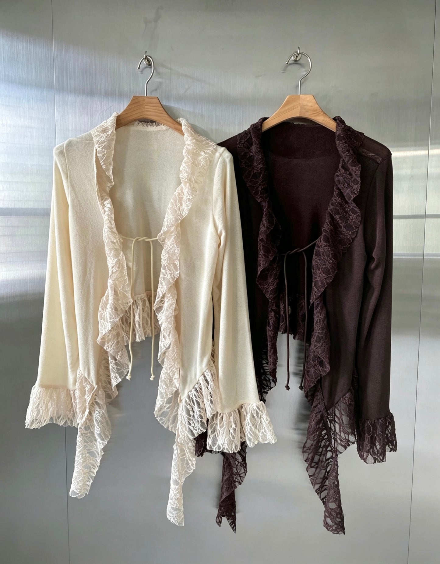 Ruffle Lace Sheer Cardigan