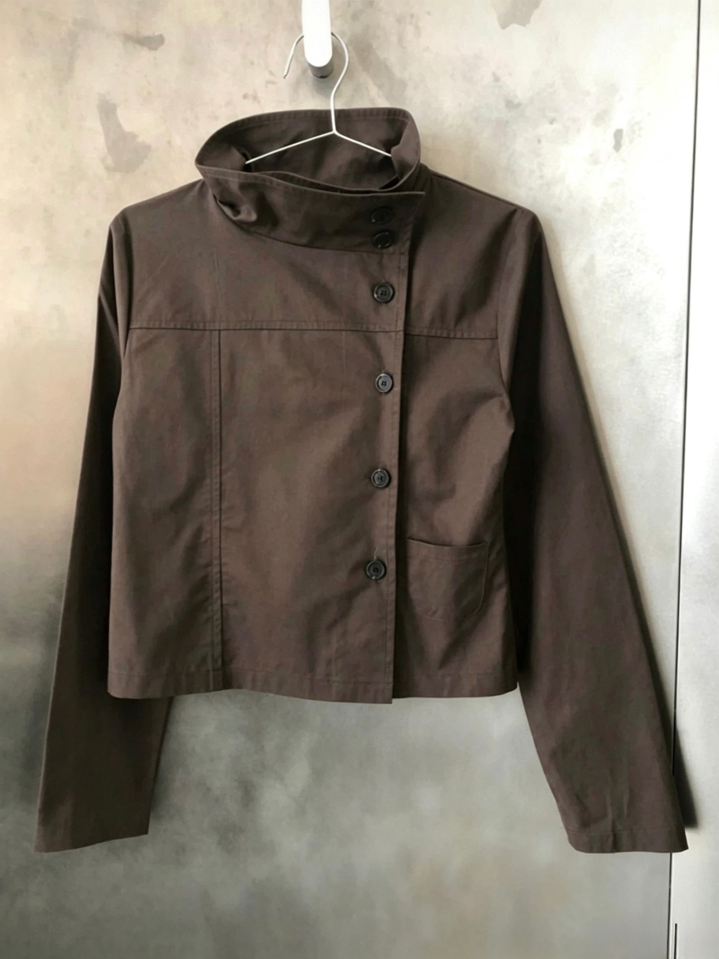 High Neck Button Jacket