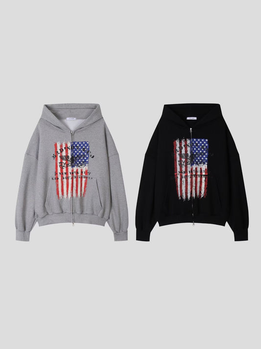 American Flag Zip-Up