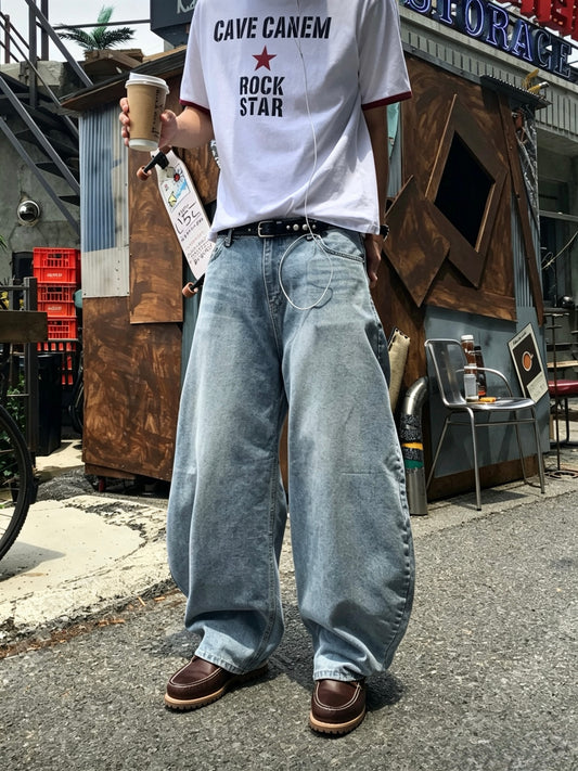 Light Wash Wide Jeans