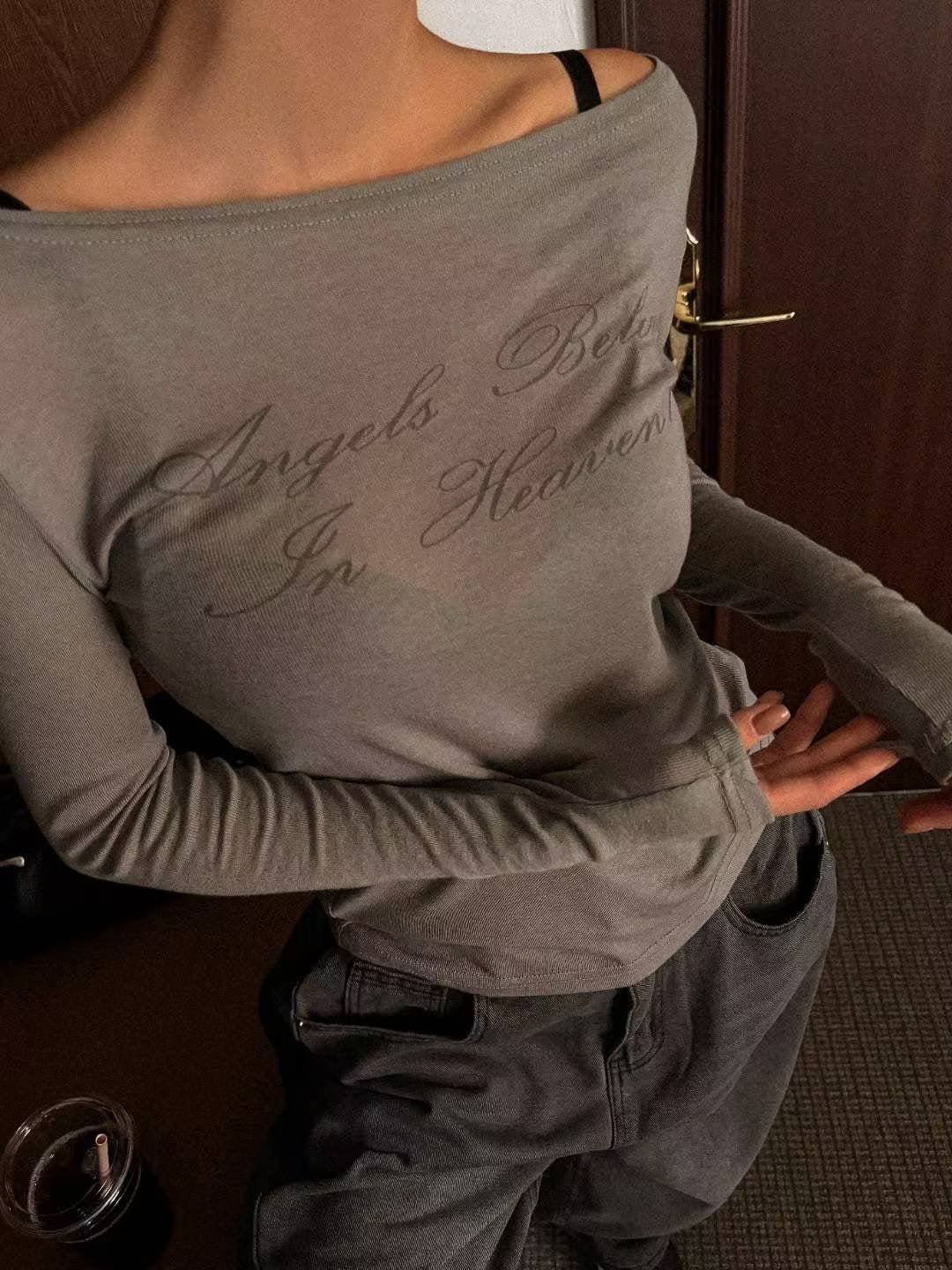 Off-Shoulder Sheer Top