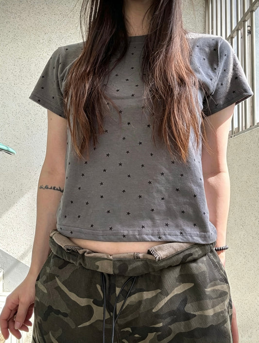 All-over Star Crew Neck Tee