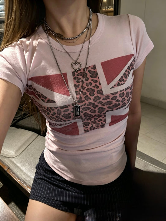 Leopard Union Jack  Top