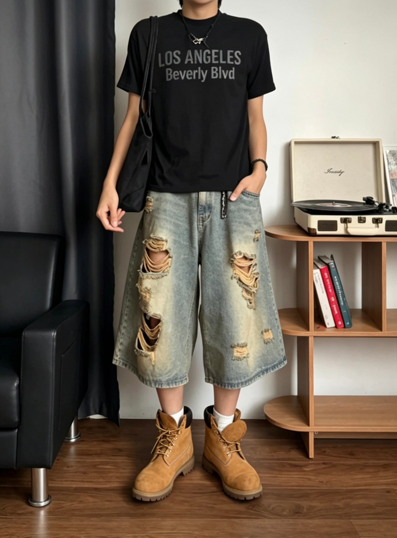 Ripped Baggy Bermudas