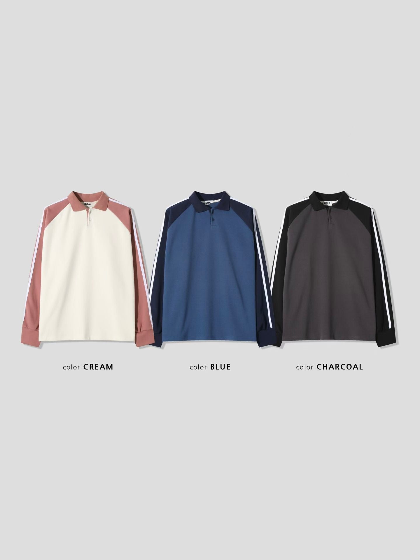 Long Collared Raglan Tee