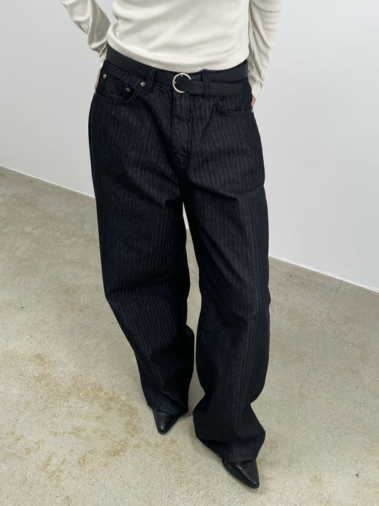 Herringbone Loose Fit Jeans