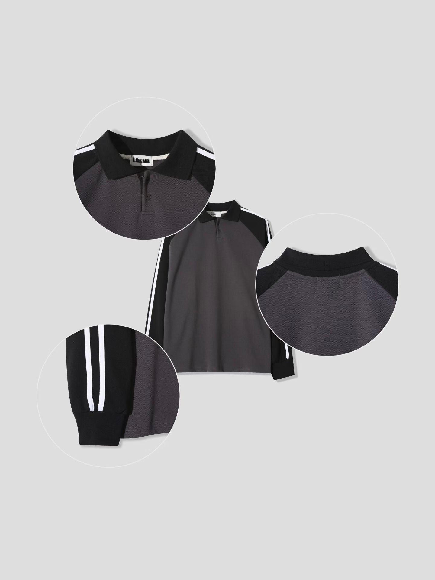 Long Collared Raglan Tee