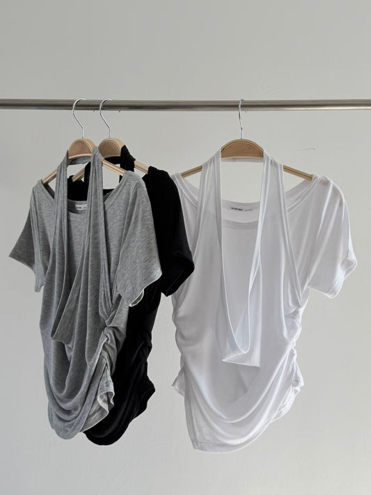 Draped Halter Tank Top