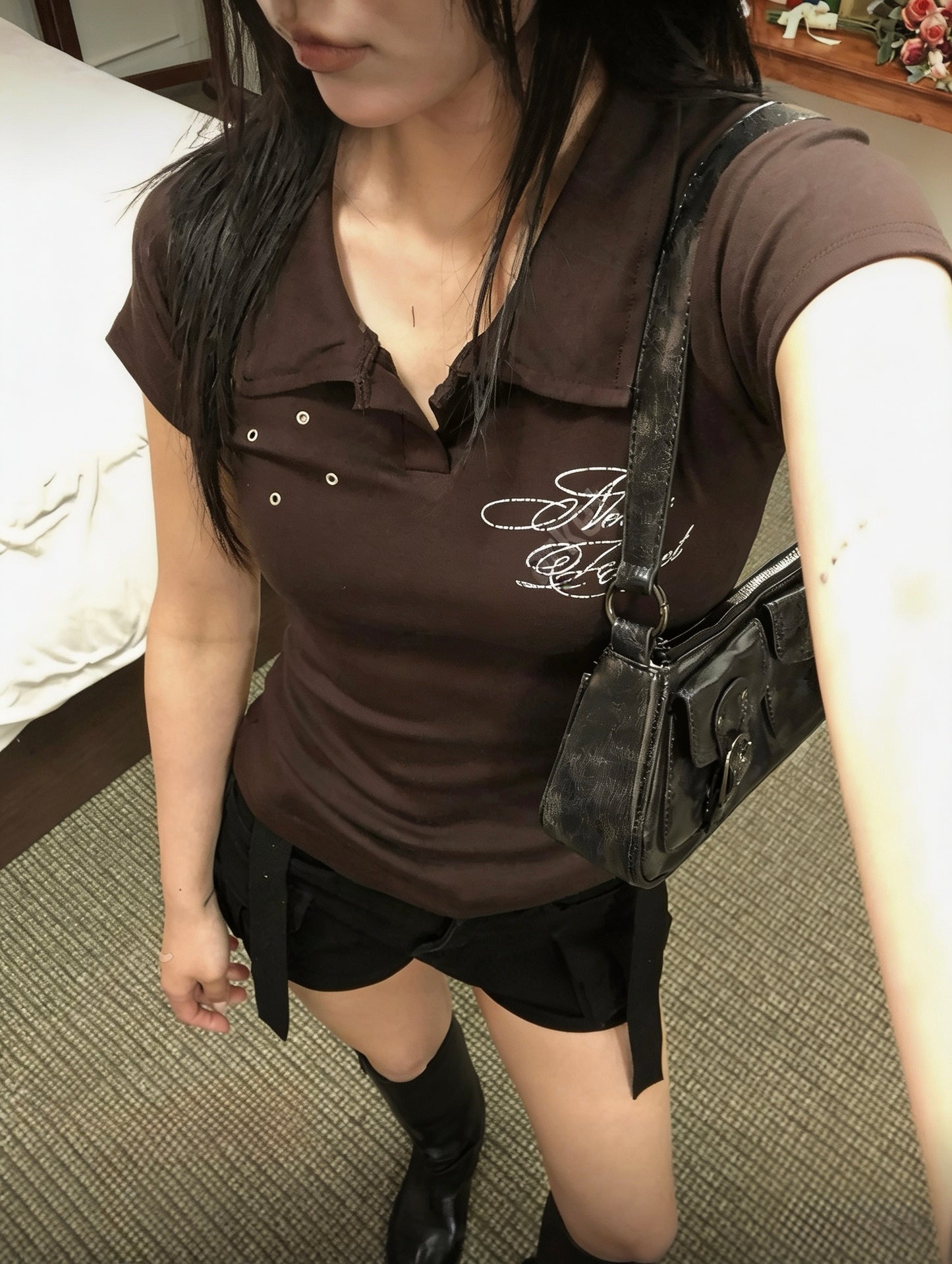 Cut-Out Polo Top