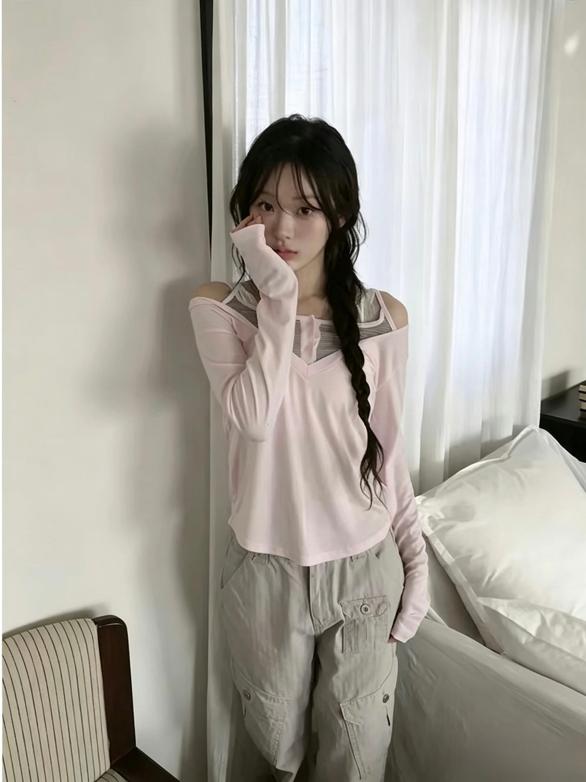 Layered V-Neck Top