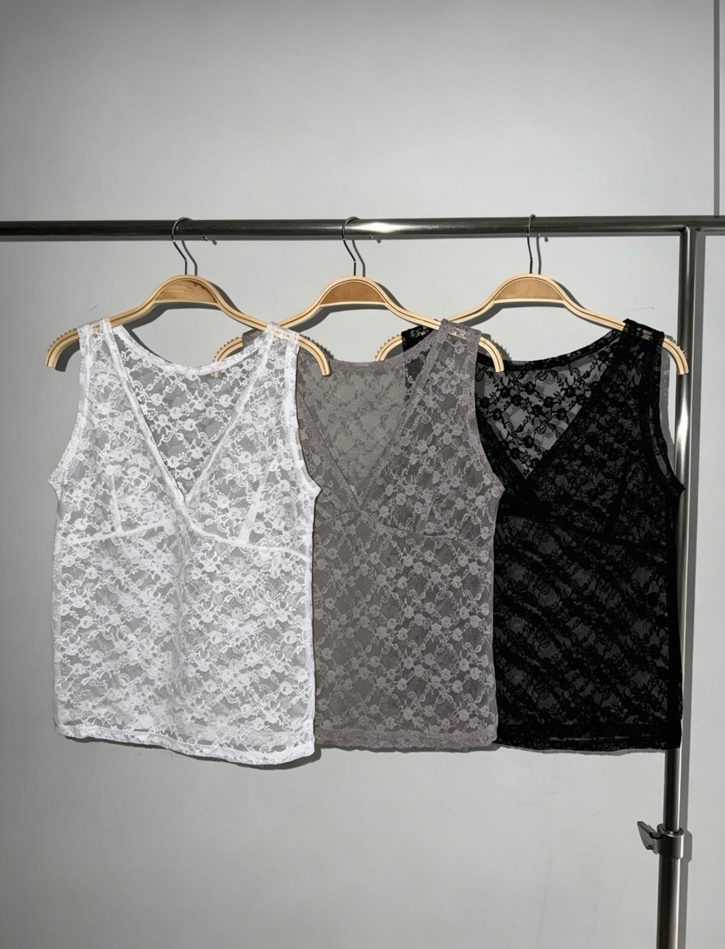 Lace Sleeveless V-Neck Top