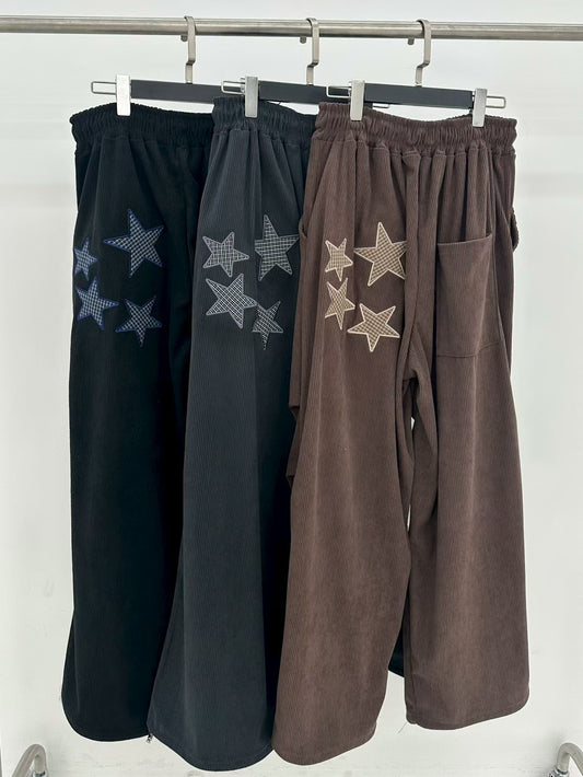 Star Corduroy Casual Pants