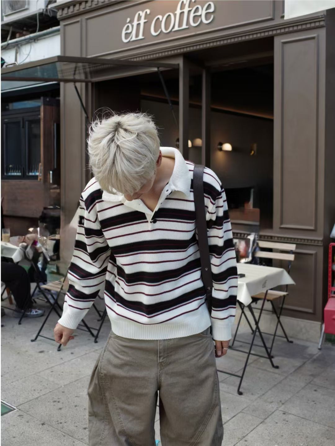 Striped Polo Knit