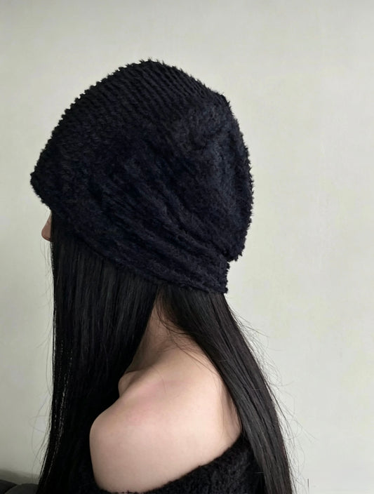 Fuzzy Chunky Knit Beanie