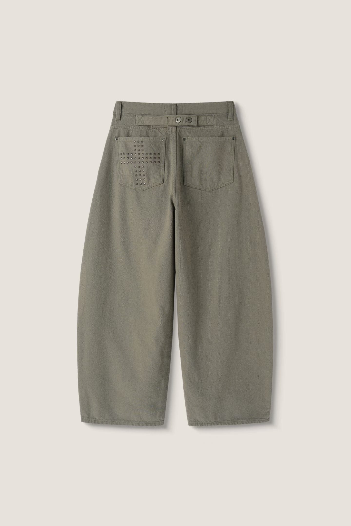 Studded Wide-Leg  Balloon Pants