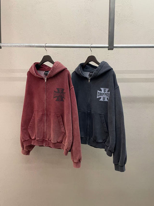 Vintage Western Zip Hoodie