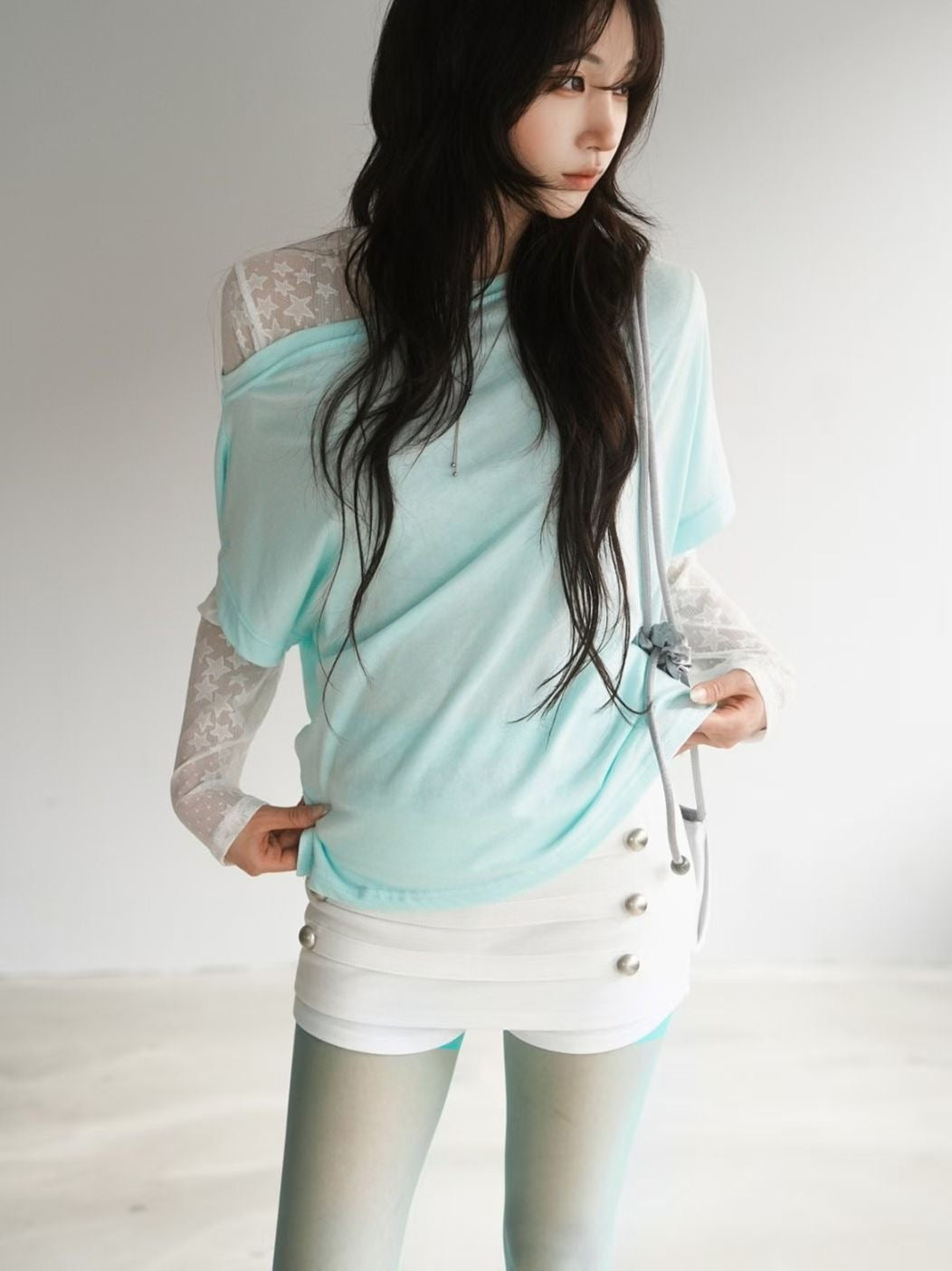 Triple Button Mini Skort