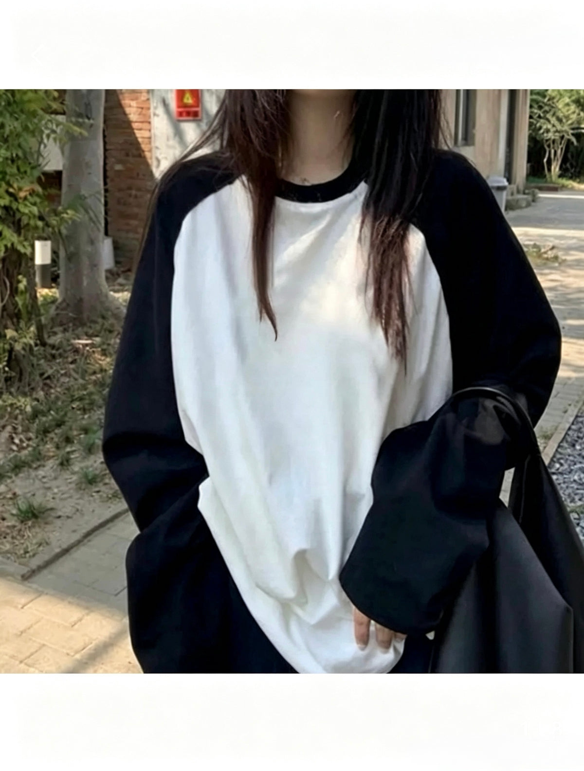 Color Block Raglan Long Sleeve Tee