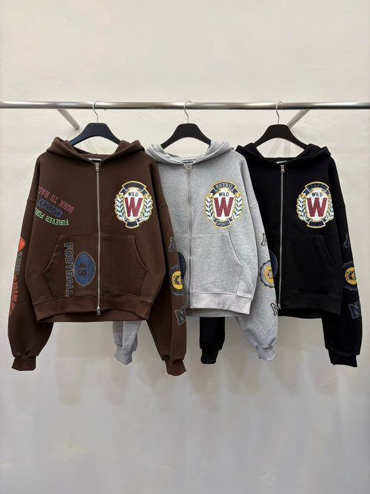 Football Zip Hoodie