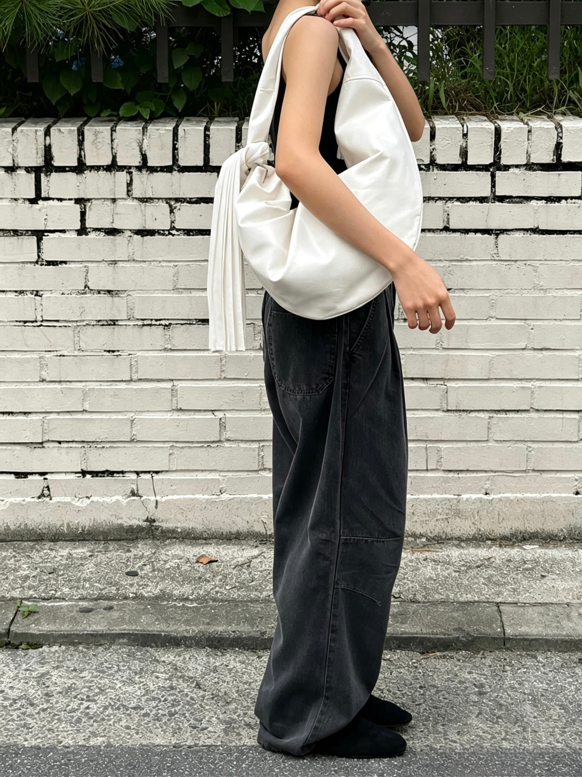 26FW Leather Shirt Crossbody Bag