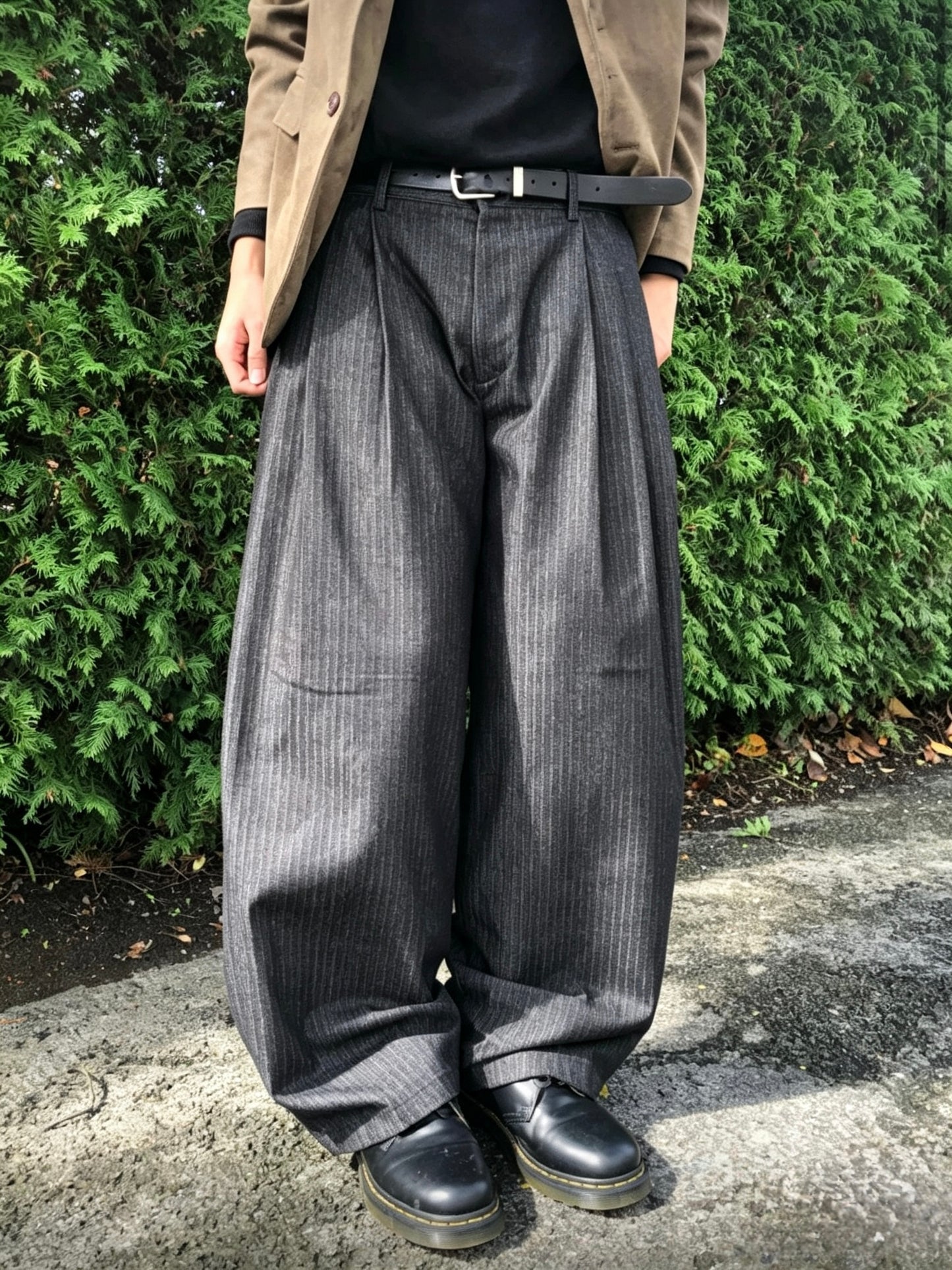 Herringbone Wide Jeans