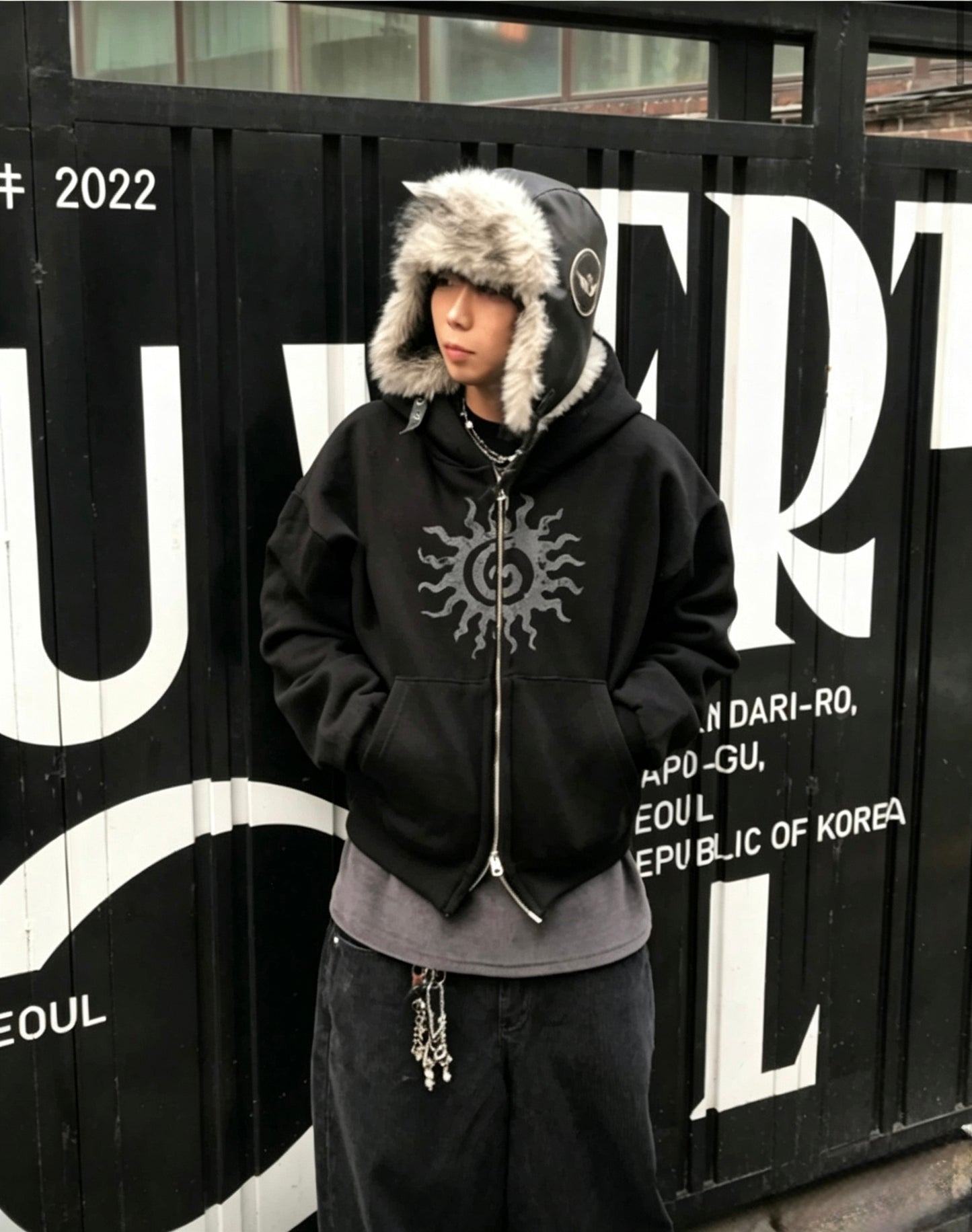 Sun Graphic Zip Hoodie