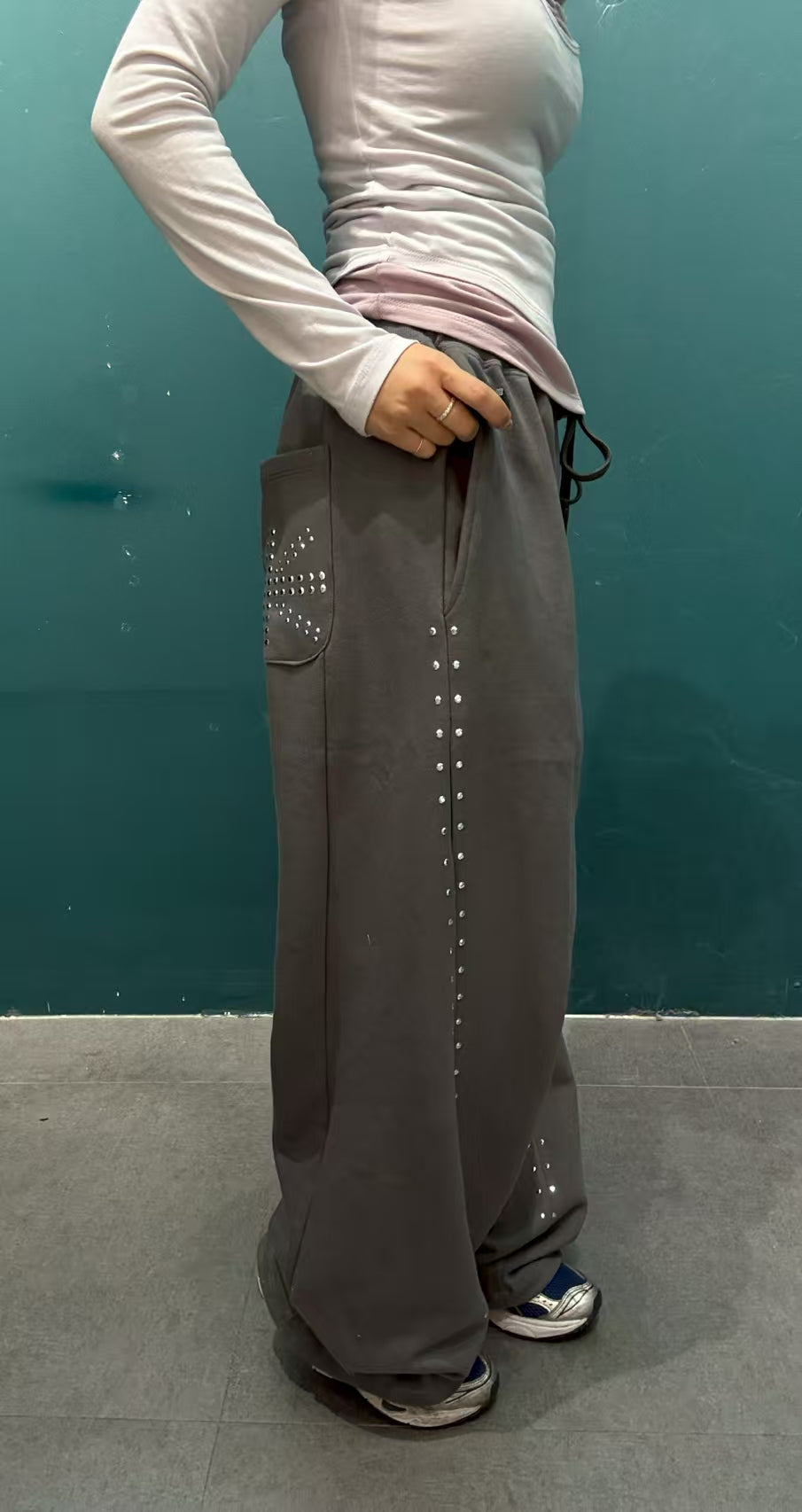 Star Stud Twill Sweatpants