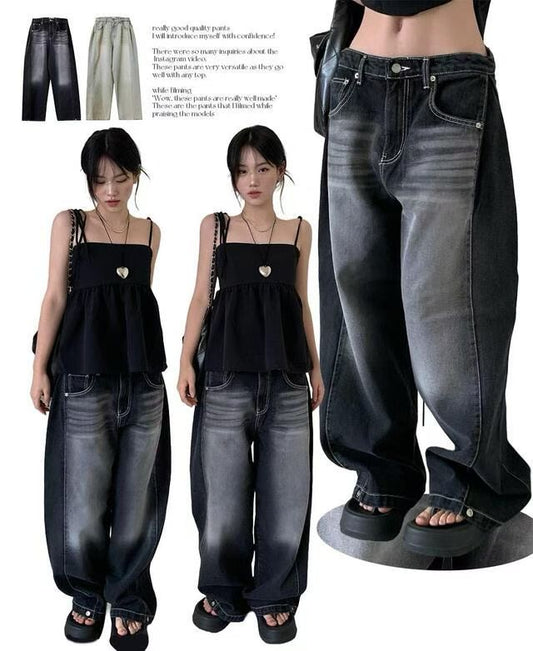 Buckle-Accented Jeans