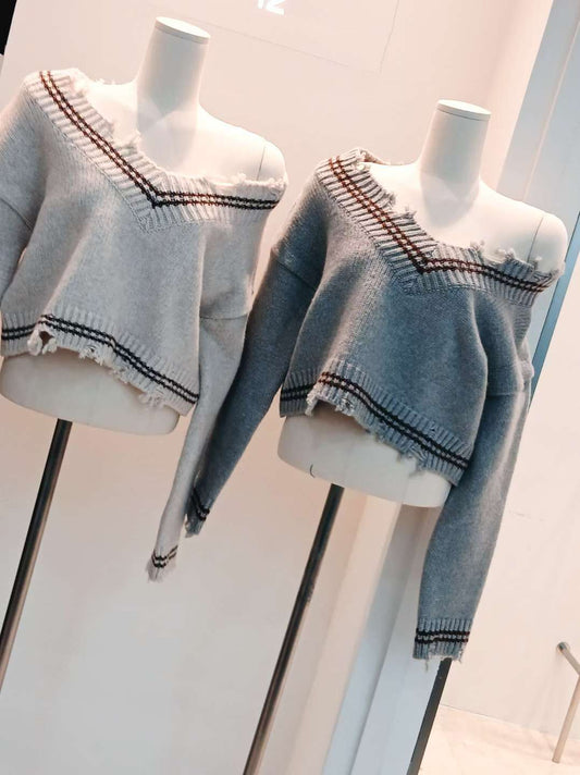 Vintage Ribbed Knit Sweater